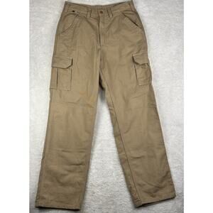 Carhartt FR Cargo Pants Mens 33x34 Khaki FRB240-GKH CAT 2 Loose Fit Lineman
